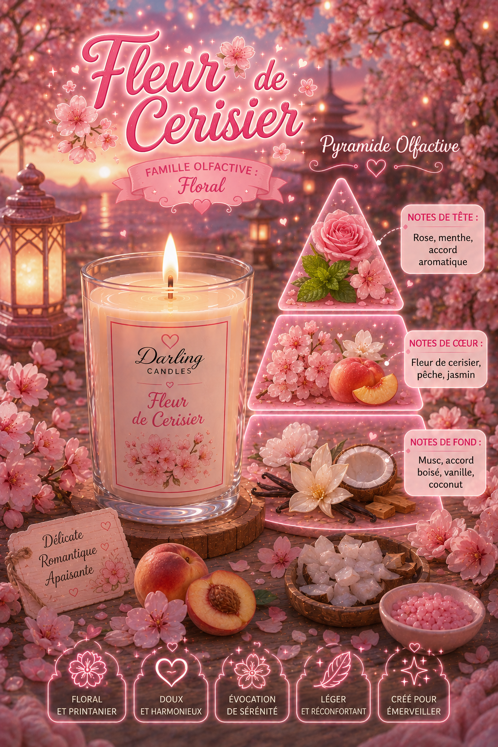 Coffret "merci maîtresse" - Fleur de cerisier