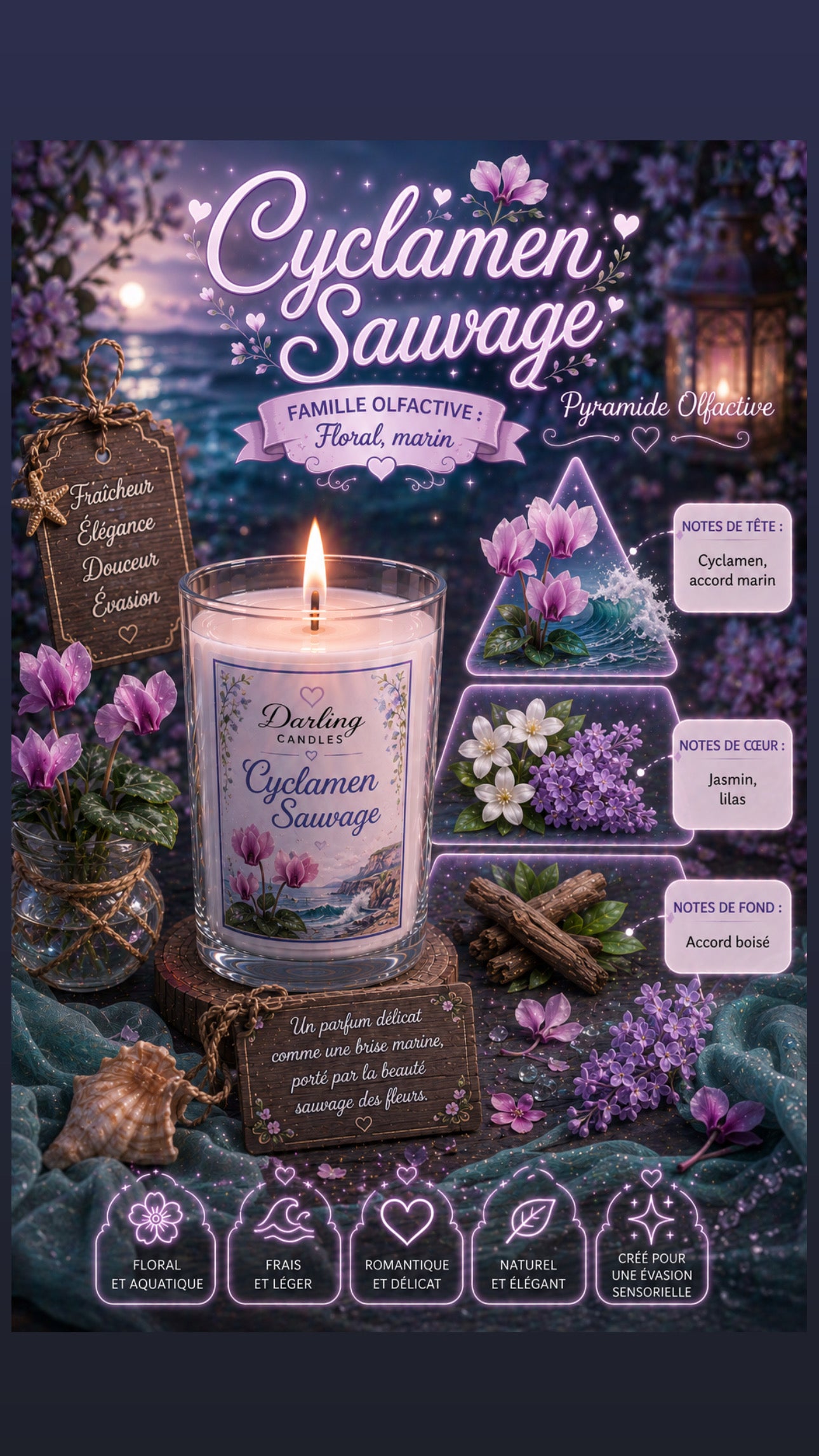 Coffret "merci maîtresse" - Cyclamen sauvage
