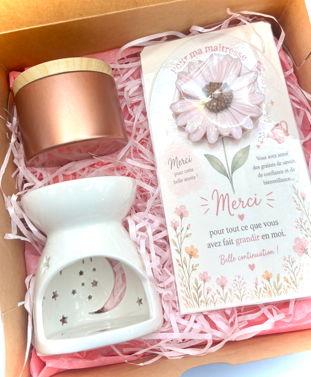 Coffret "merci maîtresse" - Cashmere et soie" rose