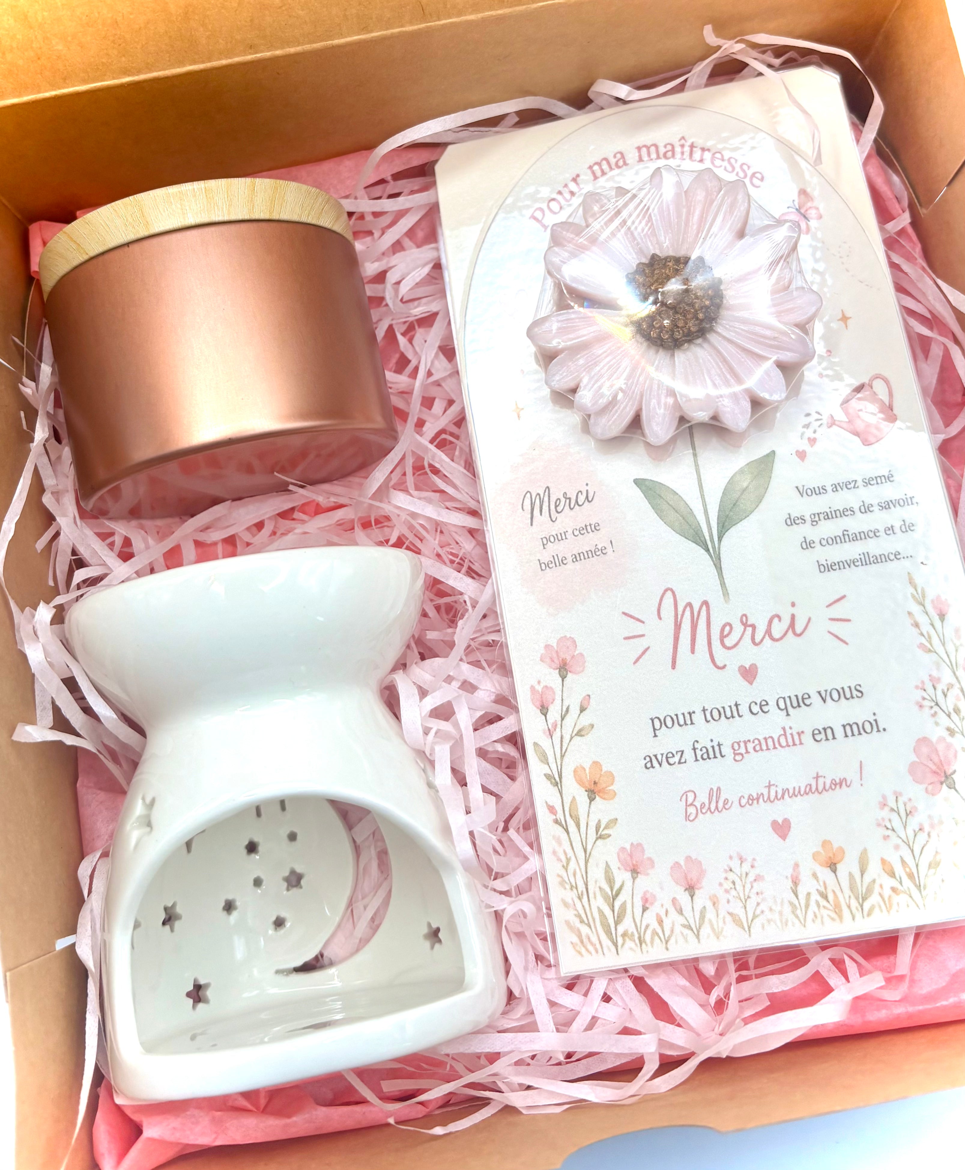 Coffret "merci maîtresse" - Cashmere et soie" rose